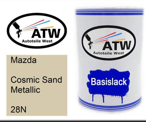 Mazda, Cosmic Sand Metallic, 28N: 500ml Lackdose, von ATW Autoteile West.